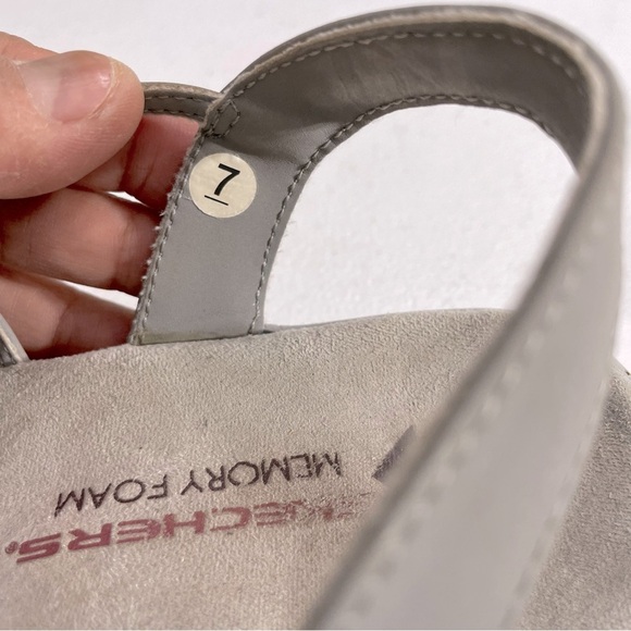 Skechers Reggae Slim Pink and Gray Sandals size 7 - Picture 13 of 14